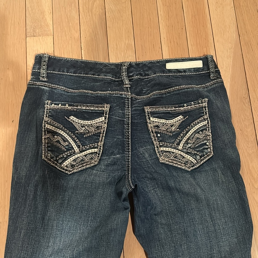 Rhythm In Blues Women’s 2000s Style Denim Boot Cut Mid-Rise Jeans Sz 6 - Picture 2 of 15